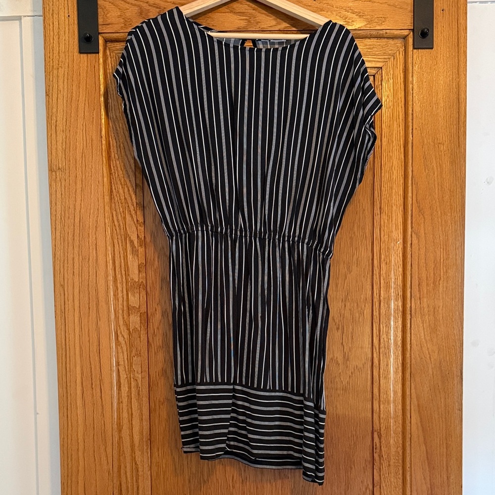 Black and White Striped Dress